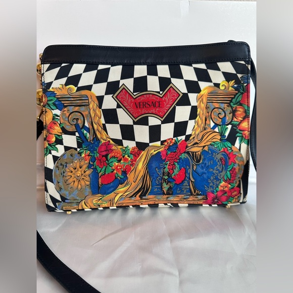 Gianni Versace Rare Optical Baroque Print Shoulder Bag - Picture 2 of 16